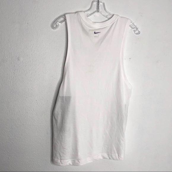 Nike Loose Fit Muscle Dri-Fit Tee White S NWT - Picture 2 of 10